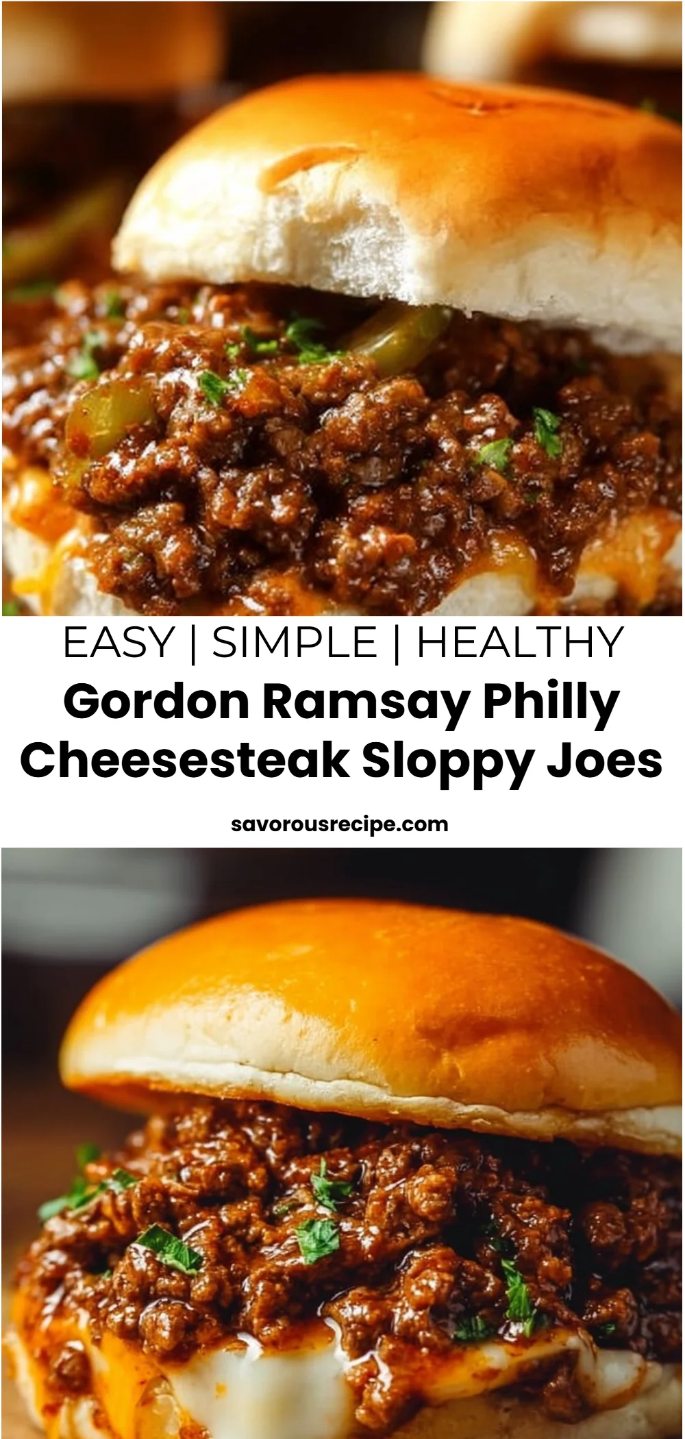 Gordon Ramsay Philly Cheesesteak Sloppy Joes