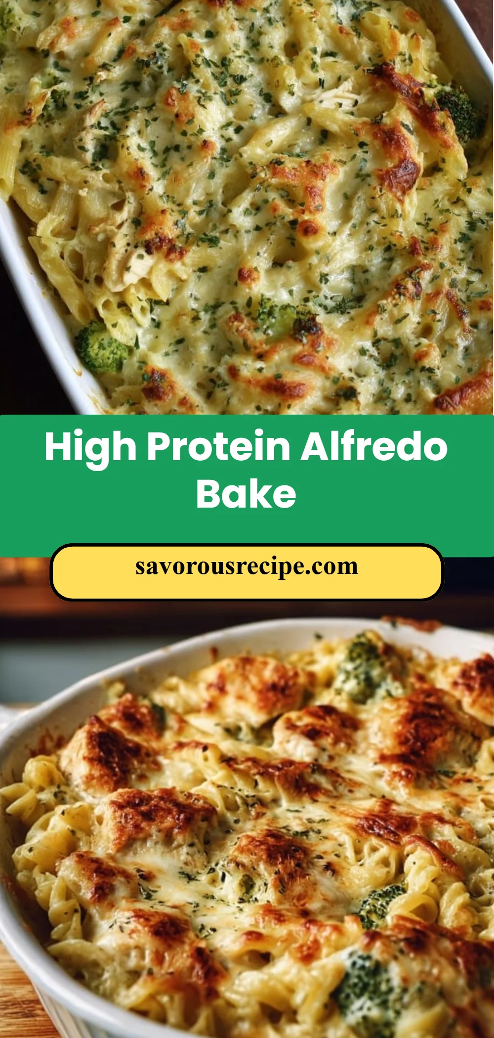 High Protein Alfredo Bake