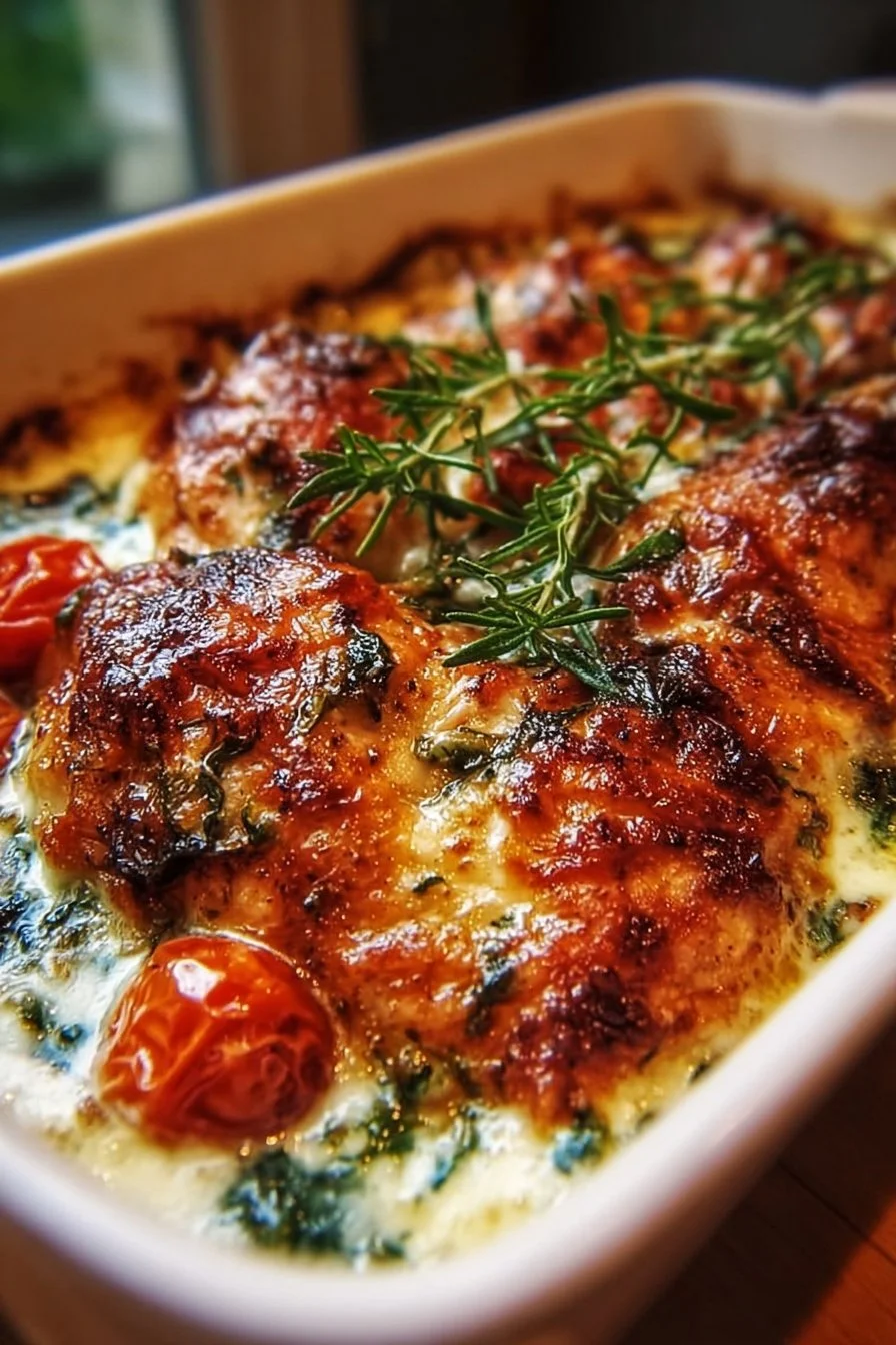 Delicious High Protein Chicken Bake for a healthy meal option