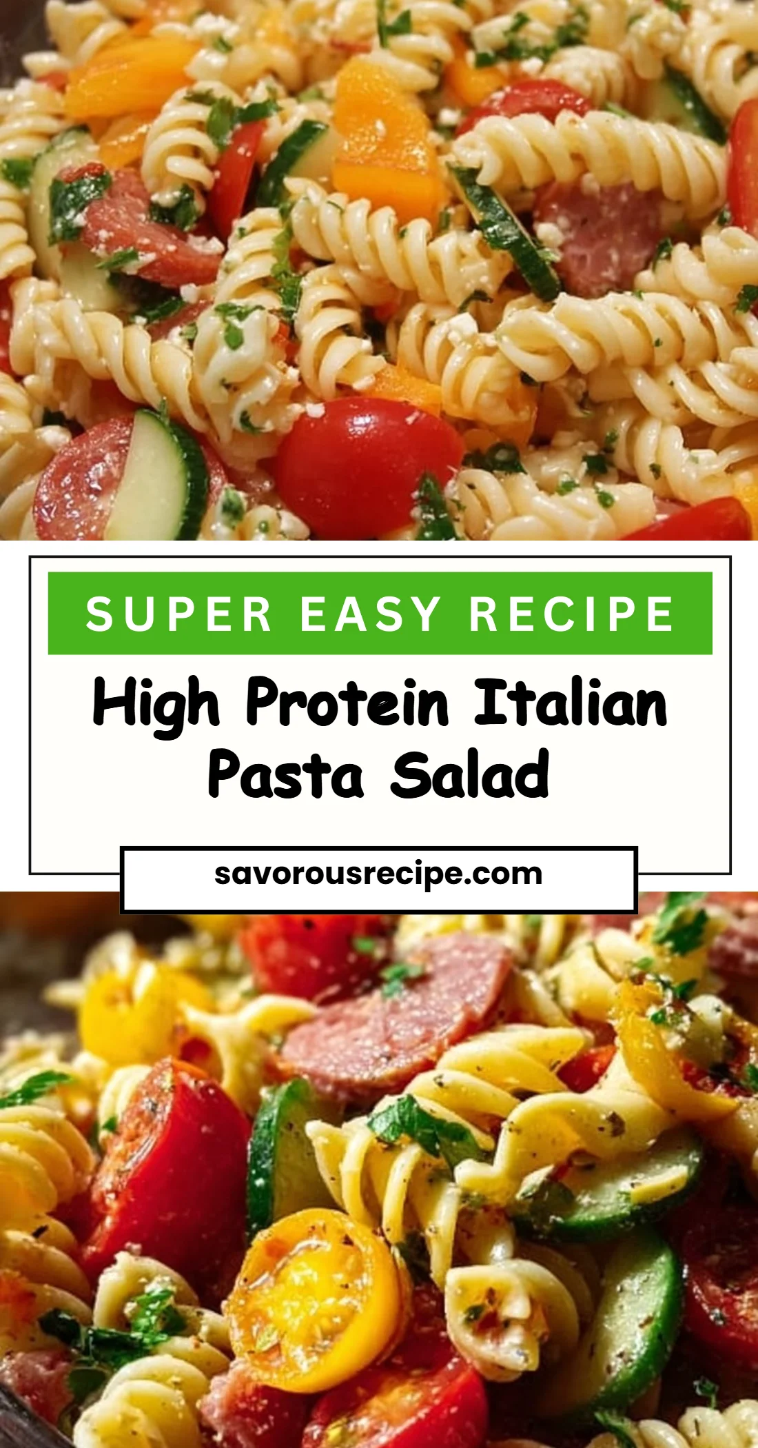 High Protein Italian Pasta Salad