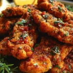 Delicious Mediterranean Chicken Tenders served on a plate with herbs and spices.