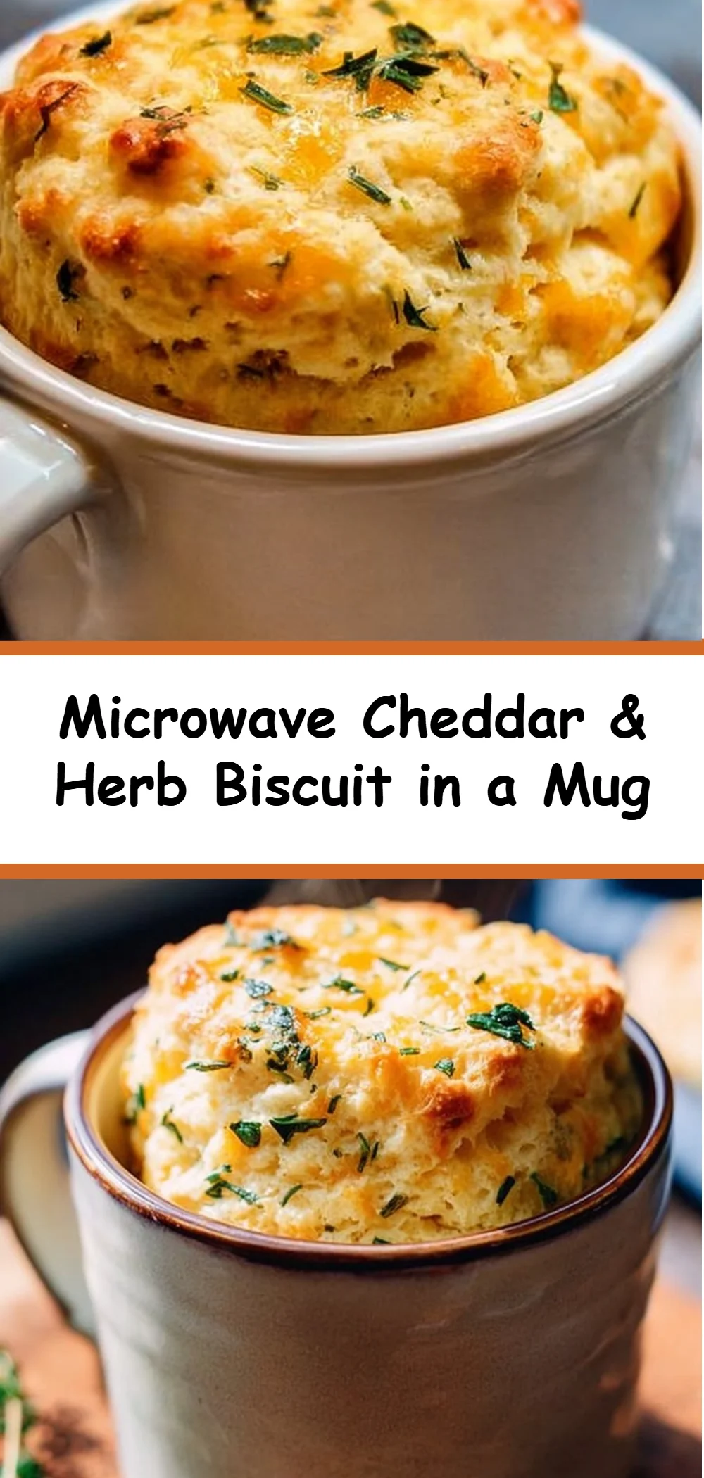 Microwave Cheddar & Herb Biscuit in a Mug