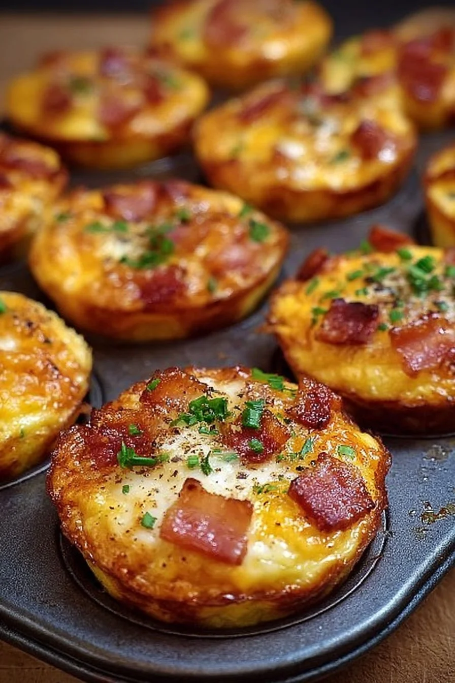 Delicious Keto Bacon Egg Muffins fresh out of the oven