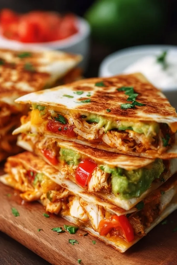 Delicious sheet pan chicken fajita crunchwrap ready to serve