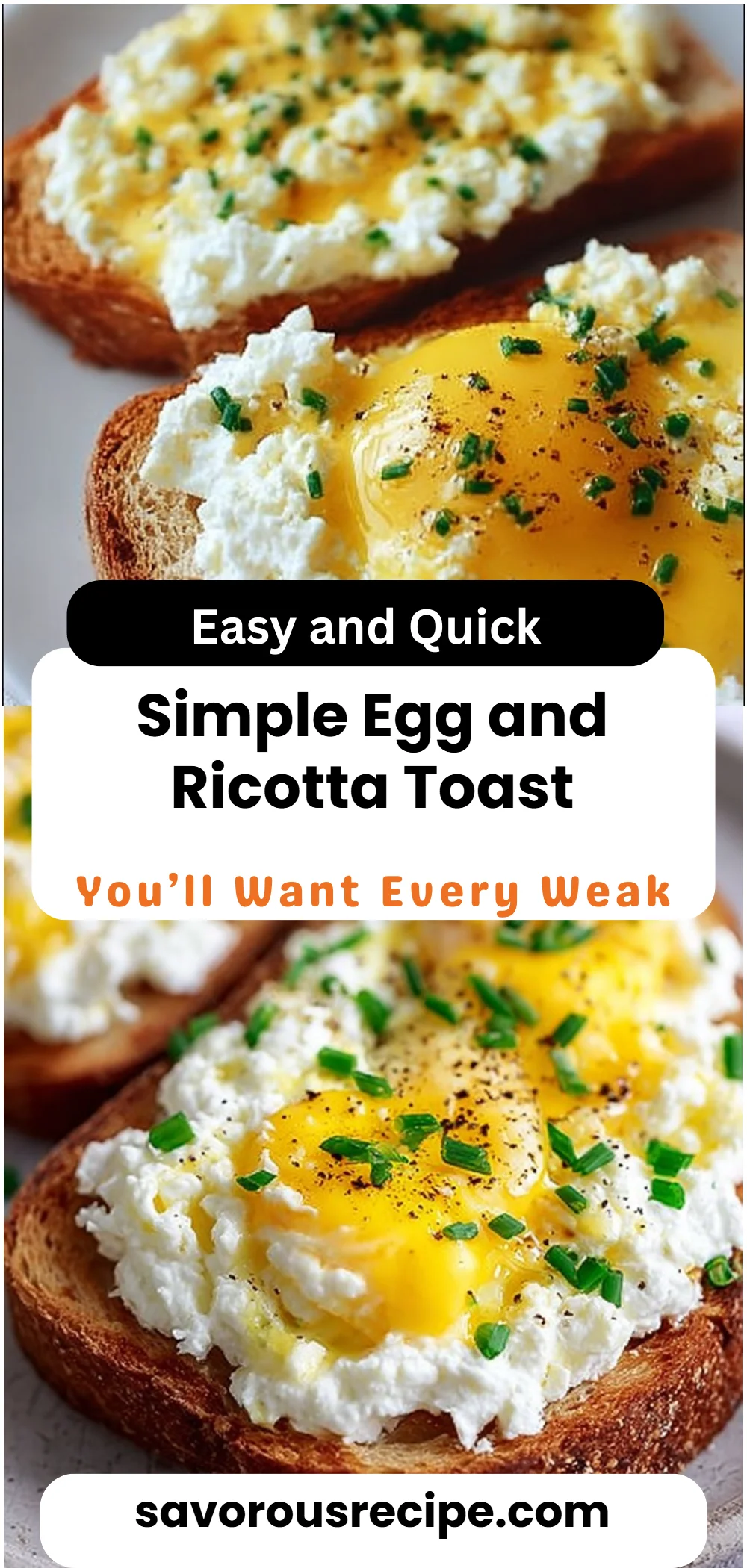 Simple Egg and Ricotta Toast