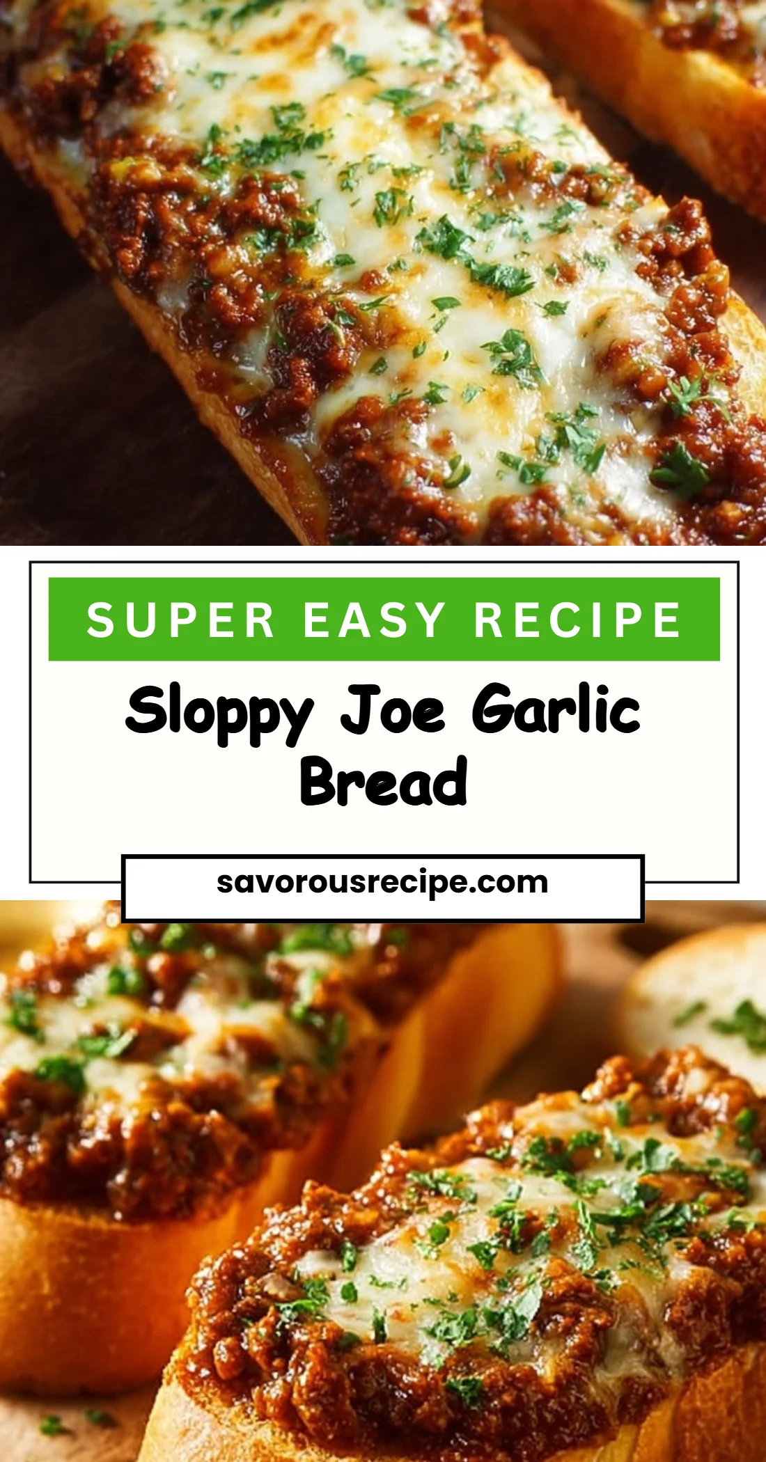 Sloppy Joe Garlic Bread