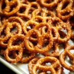 Delicious spicy pretzels served in a bowl, perfect for party snacking