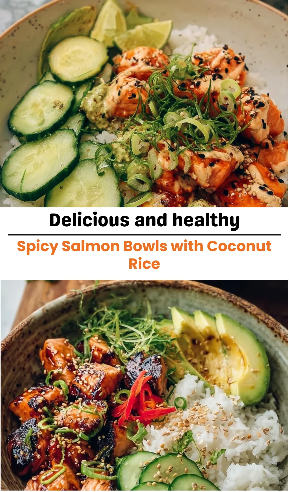 Spicy Salmon Bowls with Coconut Rice