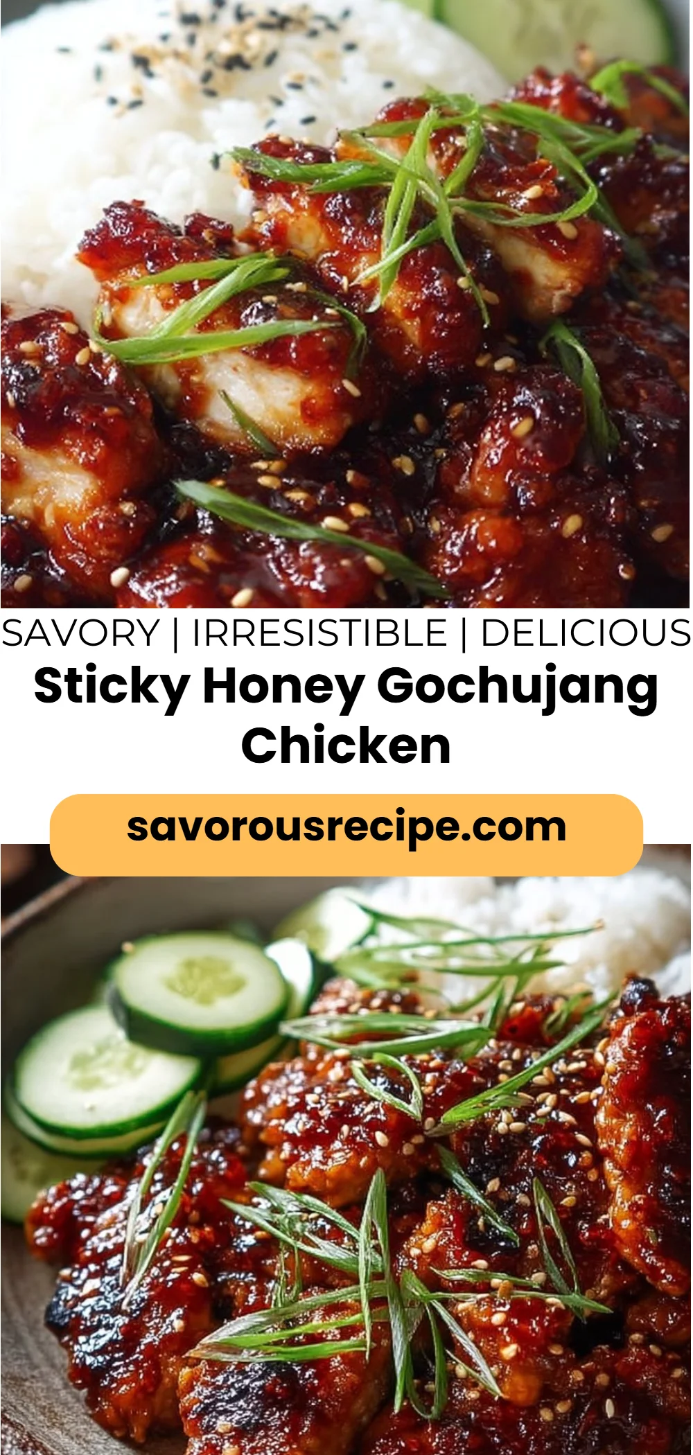 Sticky Honey Gochujang Chicken
