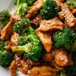 Sweet-Savory Chicken Broccoli Teriyaki dish served in a bowl with rice
