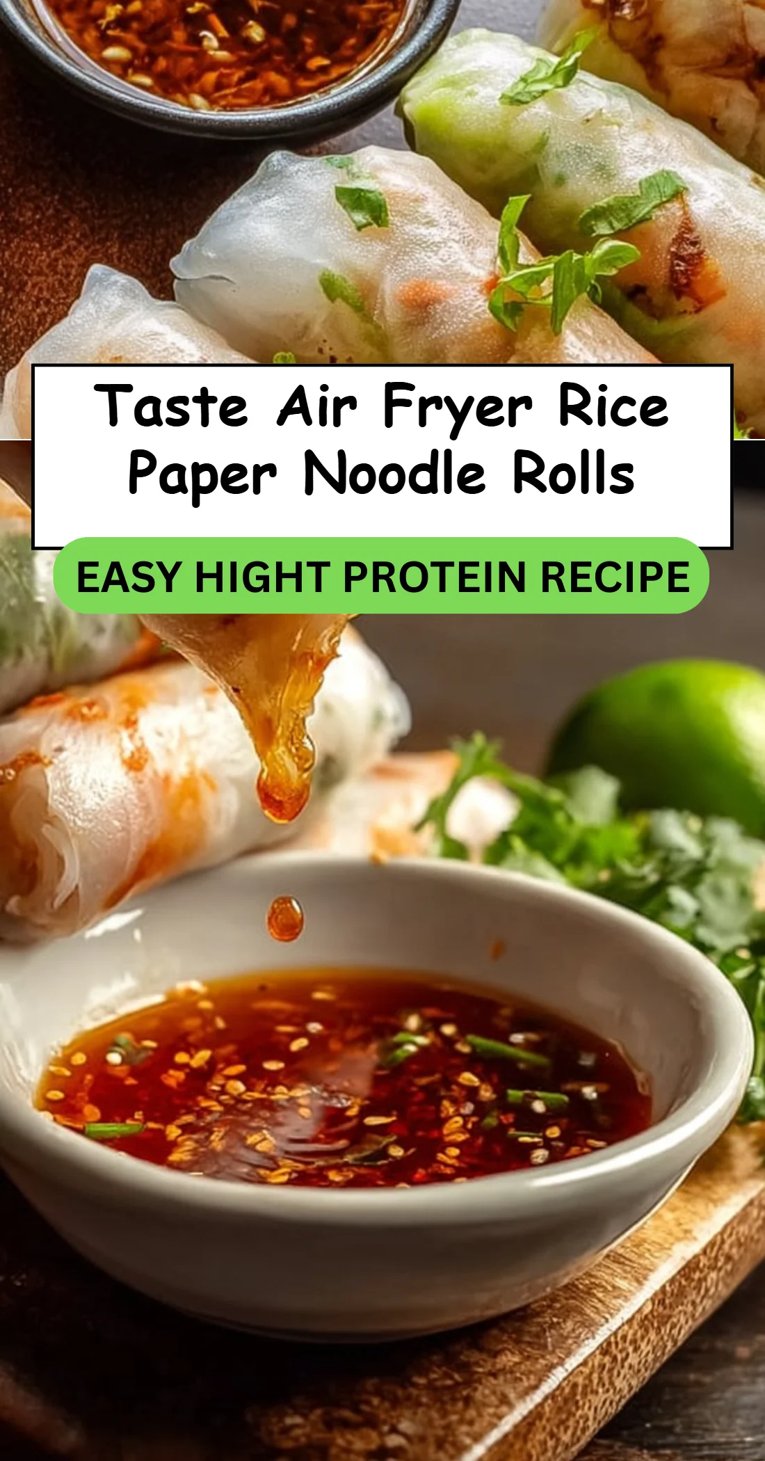 Taste Air Fryer Rice Paper Noodle Rolls