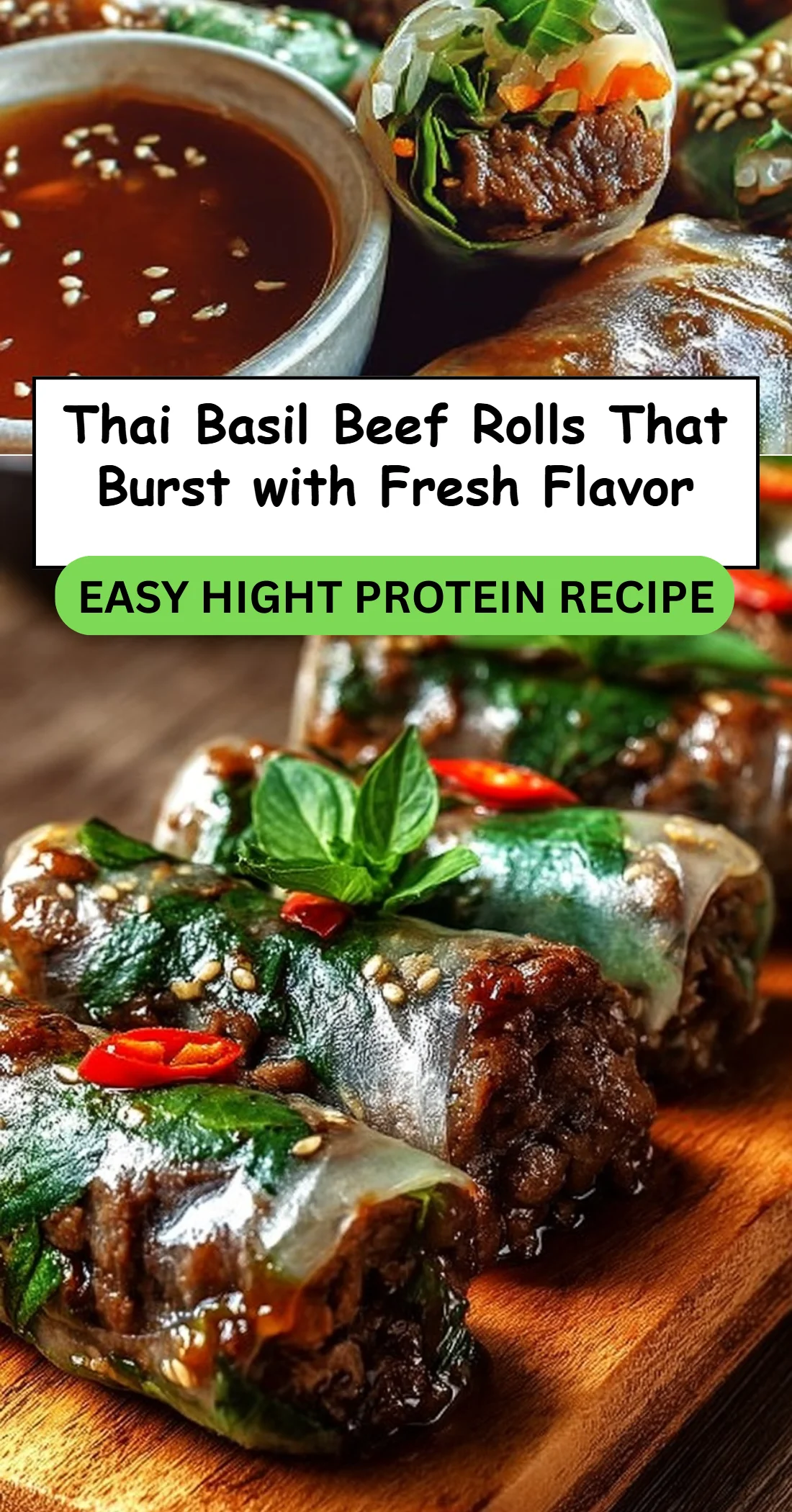 Thai Basil Beef Rolls That Burst with Fresh Flavor