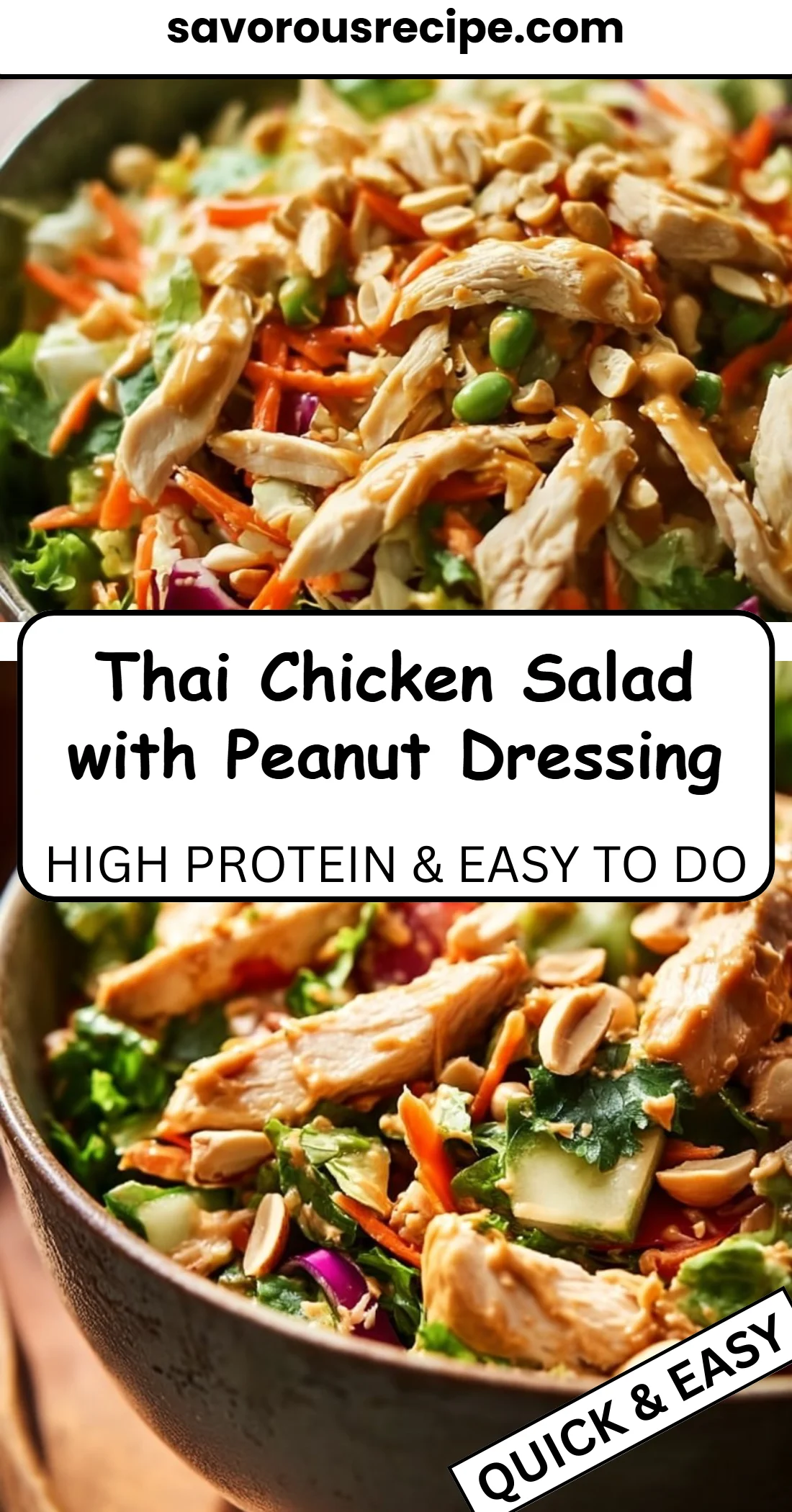 Thai Chicken Salad with Peanut Dressing