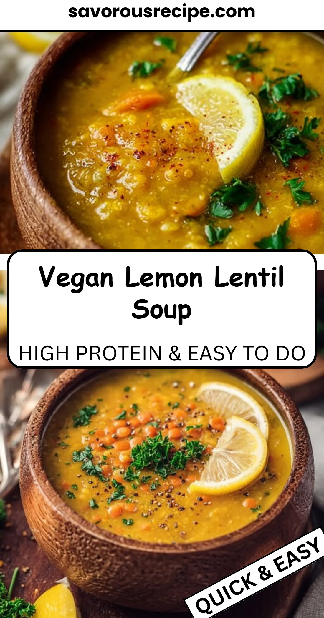 Vegan Lemon Lentil Soup