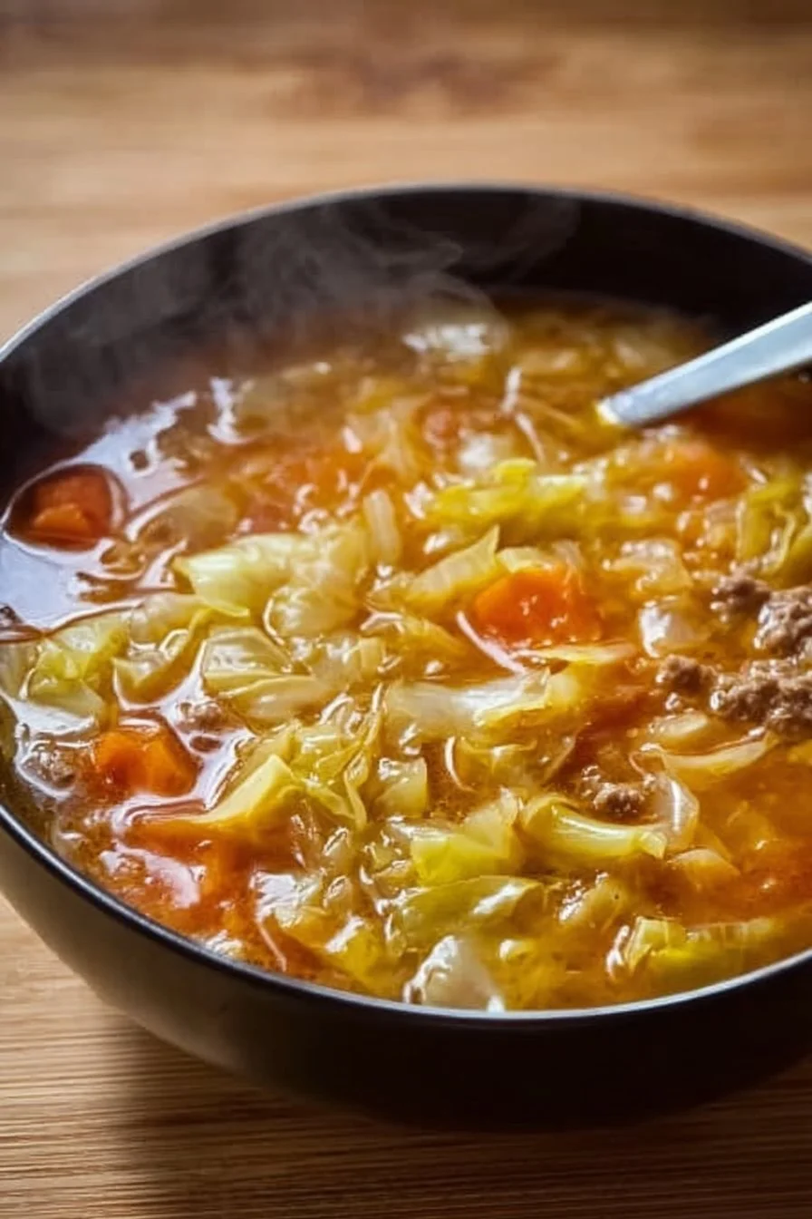 Delicious bowl of Weight Watchers Cabbage Soup for healthy meal planning