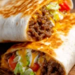 Weight Watchers Cheeseburger Crunch Wrap with fresh ingredients and lettuce