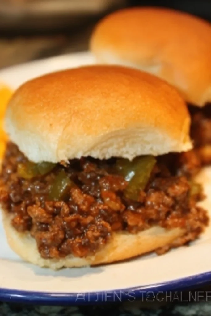 Delicious Weight Watchers Cheesesteak Sloppy Joes served on a plate