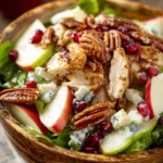 Wendy's Pecan Apple Salad Copycat with fresh apples, pecans, and greens