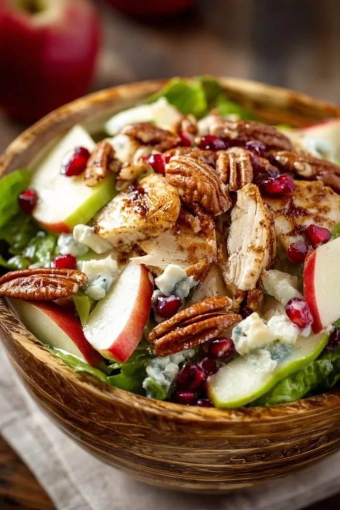 Wendy's Pecan Apple Salad Copycat with fresh apples, pecans, and greens