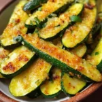 Delicious easy zucchini sauté served in a bowl with herbs.