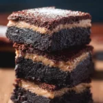 Delicious fudgy coffee brownies fresh out of the oven