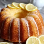 Delicious homemade Lemon Bundt Cake with a glossy lemon glaze