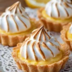 Delicious homemade lemon meringue tartlets with a golden meringue topping