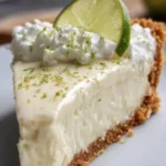 Delicious No Bake Key Lime Pie with a graham cracker crust and lime filling