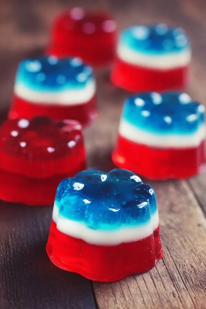 Red White & Blue Jello Shots for festive celebrations