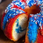 Delicious 4th of July Bundt Cake decorated for Independence Day