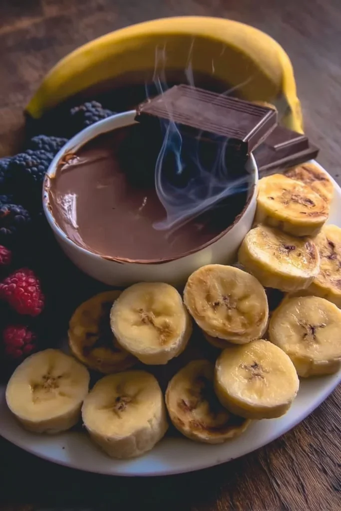Delicious bananas and chocolate dessert showcasing the perfect blend of sweetness.