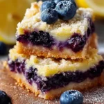 Delicious blueberry lemon pie bars with sweet blueberry filling and lemon zest.