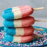Colorful Bomb Pop Cookies inspired by summer popsicles