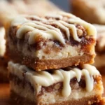 Delicious Cinnamon Roll Bliss Bars sliced and ready to enjoy