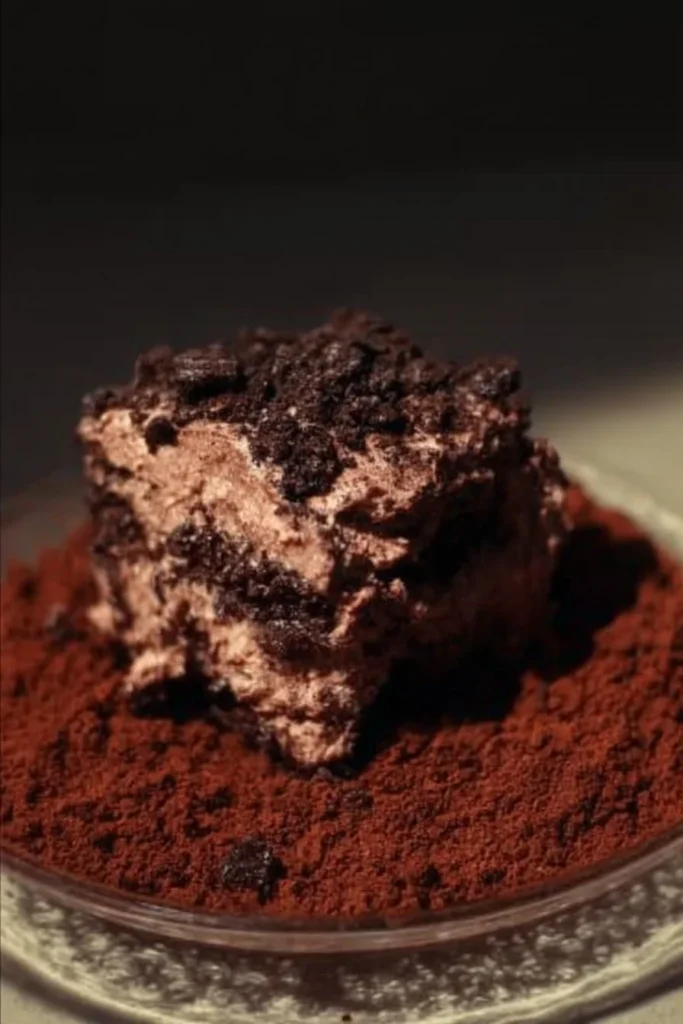 Delicious homemade Dirt Cake with chocolate and gummy worms