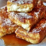 Delicious Hawaiian sweet rolls French toast served on a plate.