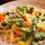 Pioneer Woman's delicious Pasta Primavera with fresh vegetables