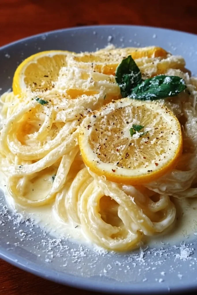 Delicious Lemon Ricotta Pasta garnished with fresh herbs and lemon zest