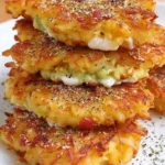 Delicious loaded hash browns topped with cheese and bacon