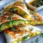 Make-Ahead Avocado Breakfast Quesadilla ready for a healthy breakfast.