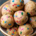 No Bake Cake Batter Protein Bites - a delicious, protein-packed snack