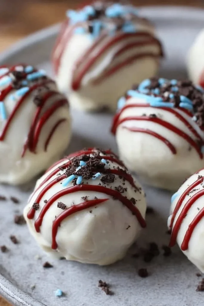 Delicious homemade Oreo Truffles arranged beautifully on a plate.