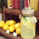 Lemonade party setup with a vibrant lemonade bar and fun decor ideas.