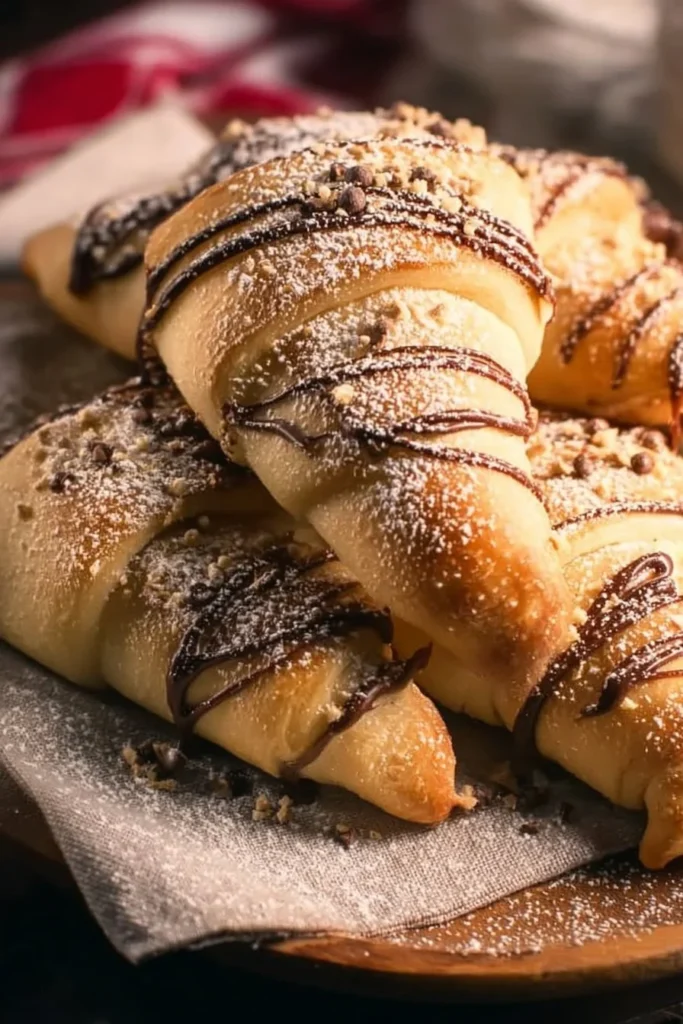 Delicious S'mores Crescent Rolls with chocolate and marshmallows
