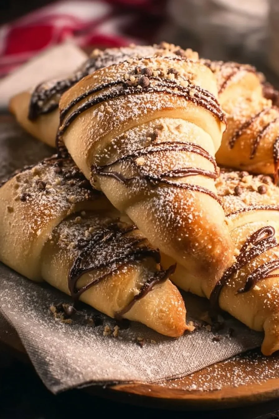 Delicious S'mores Crescent Rolls with chocolate and marshmallows